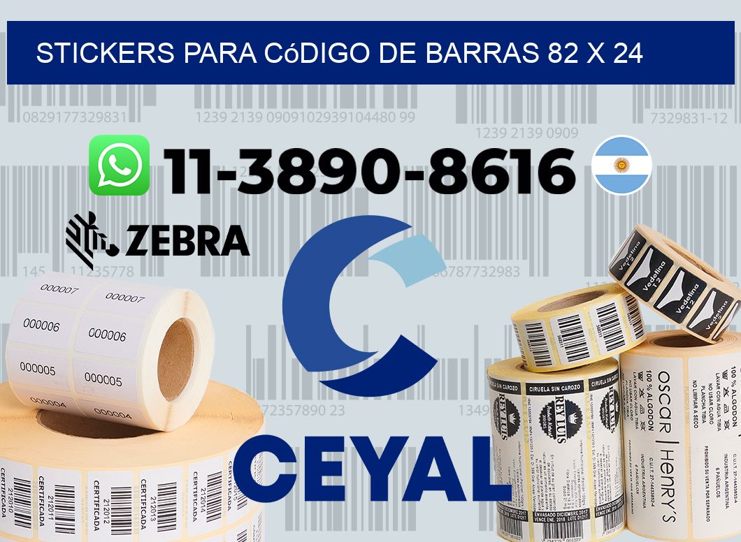stickers para código de barras 82 x 24