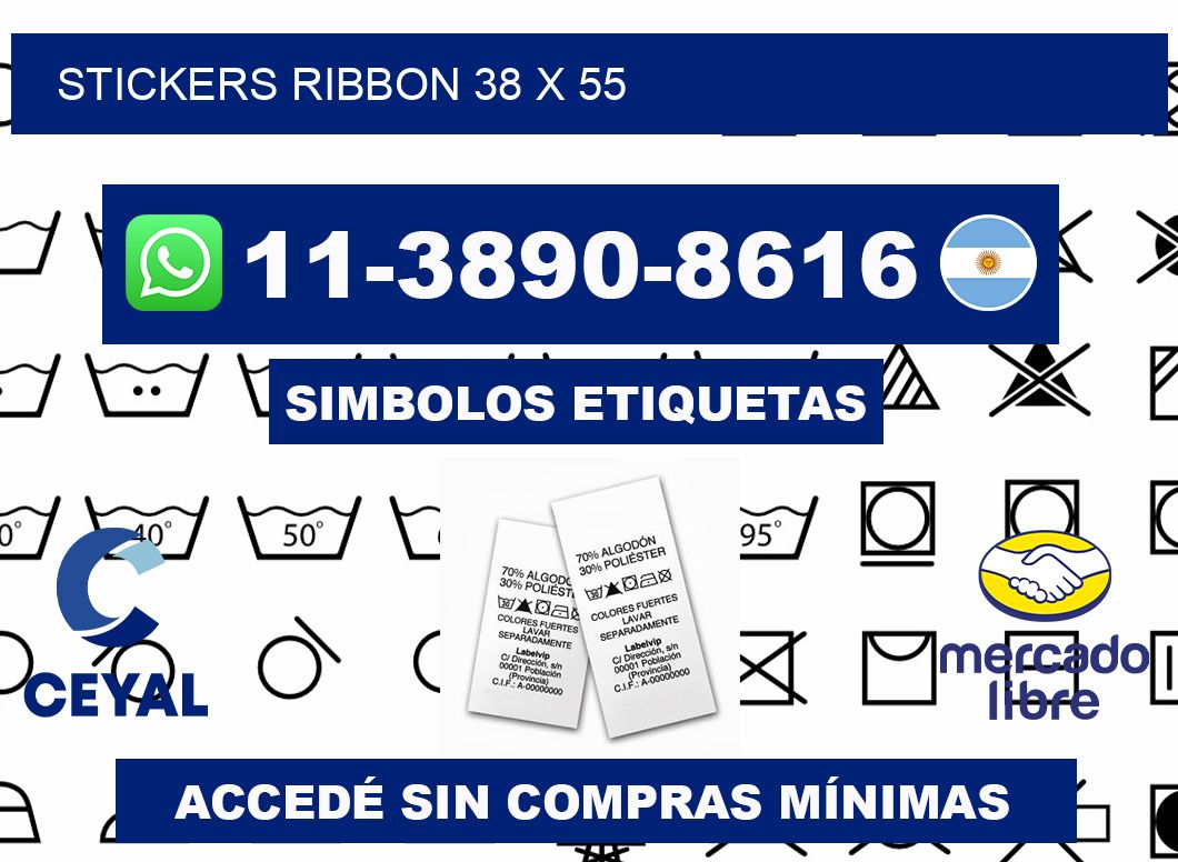 stickers ribbon 38 x 55