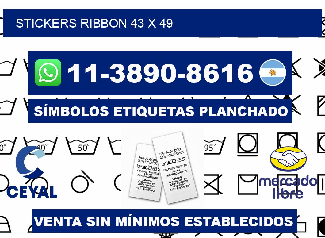 stickers ribbon 43 x 49