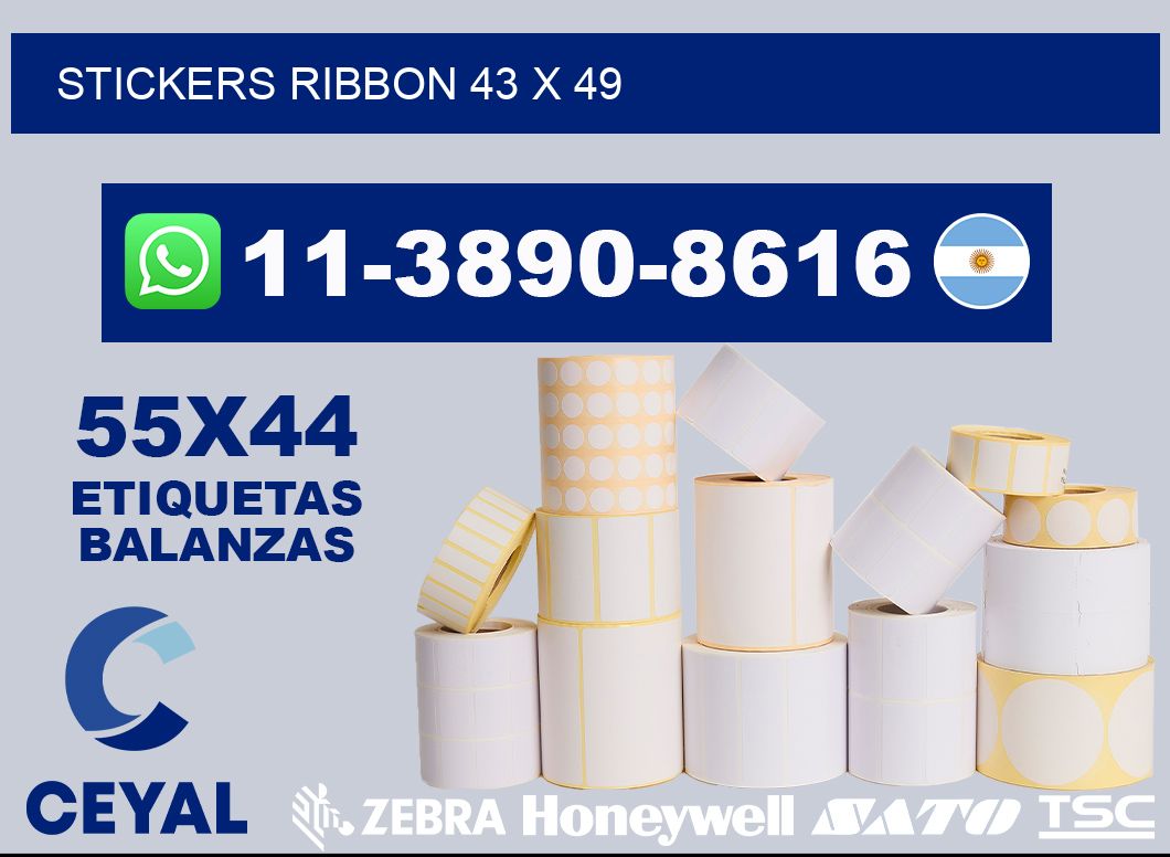 stickers ribbon 43 x 49