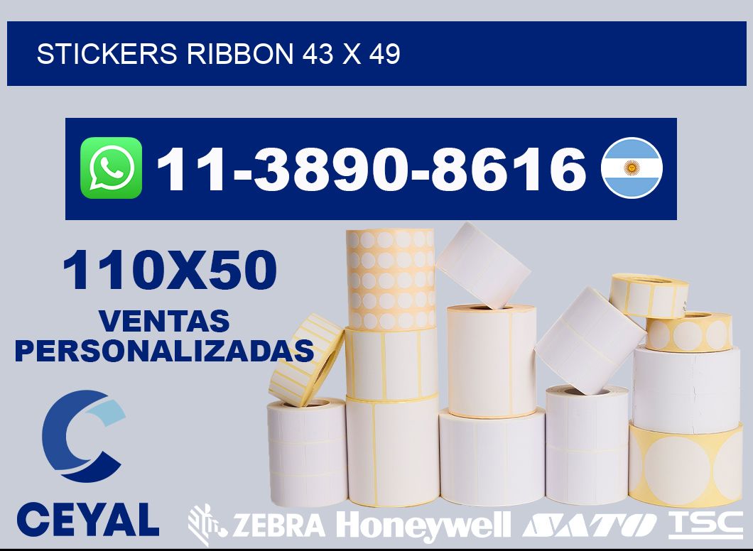 stickers ribbon 43 x 49