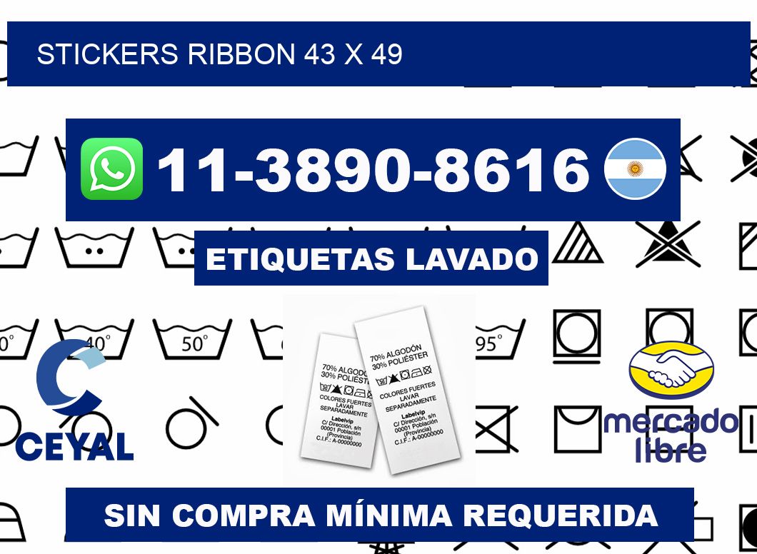 stickers ribbon 43 x 49