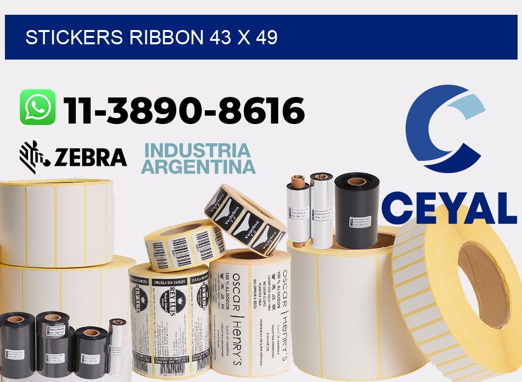 stickers ribbon 43 x 49