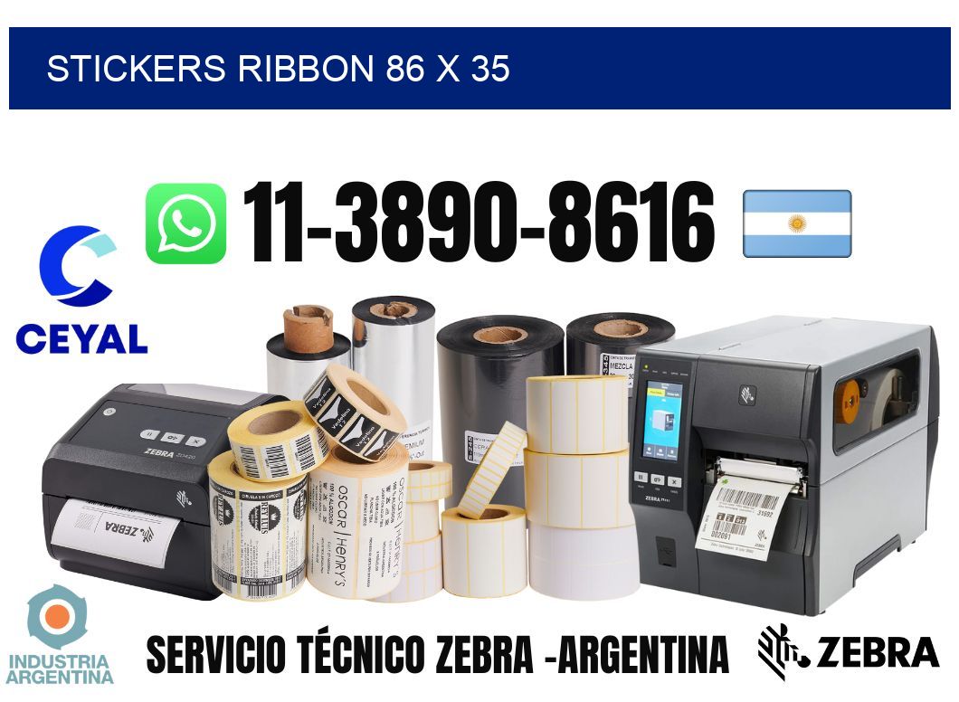 stickers ribbon 86 x 35