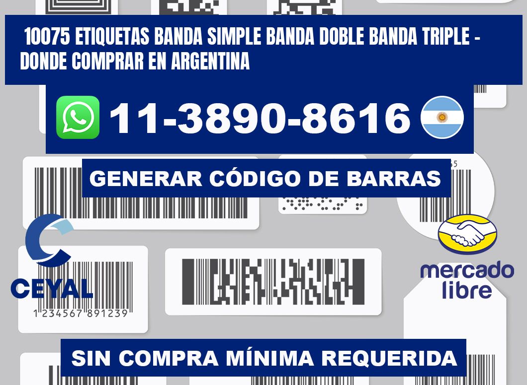 10075 etiquetas banda simple banda doble banda triple - Donde Comprar en Argentina