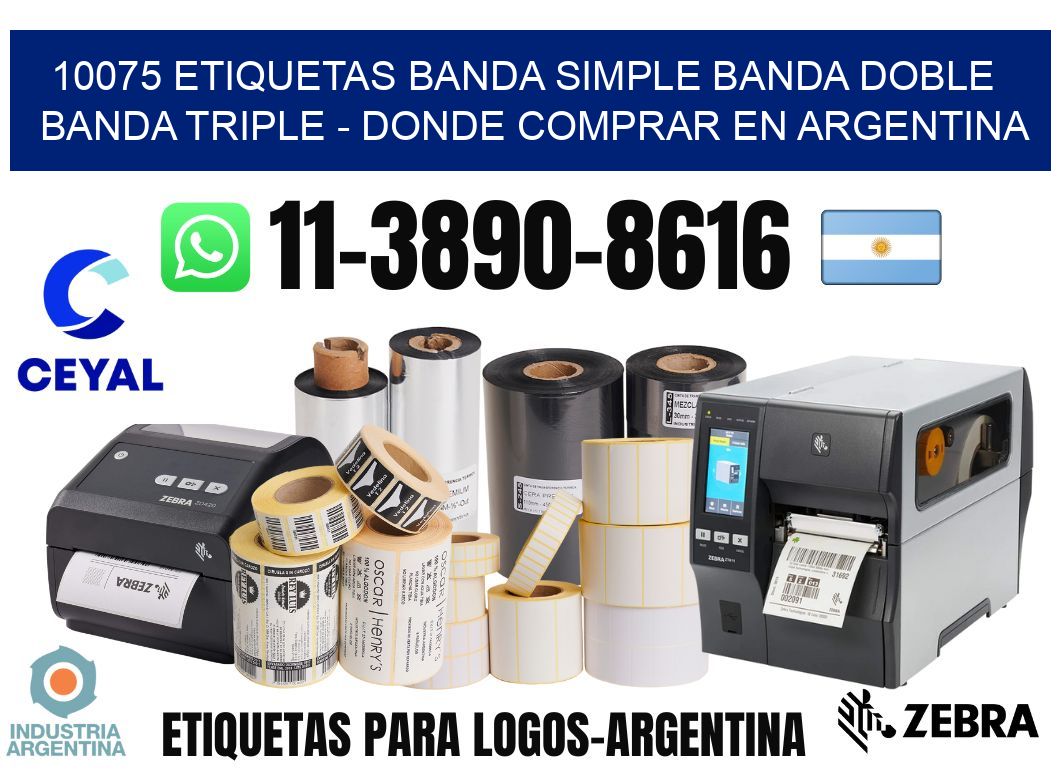 10075 etiquetas banda simple banda doble banda triple - Donde Comprar en Argentina