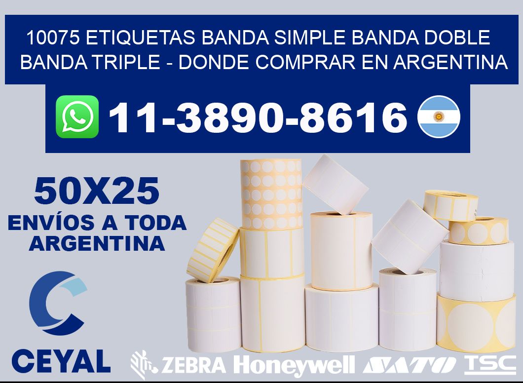 10075 etiquetas banda simple banda doble banda triple - Donde Comprar en Argentina