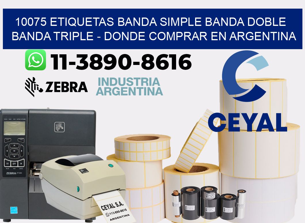 10075 etiquetas banda simple banda doble banda triple - Donde Comprar en Argentina