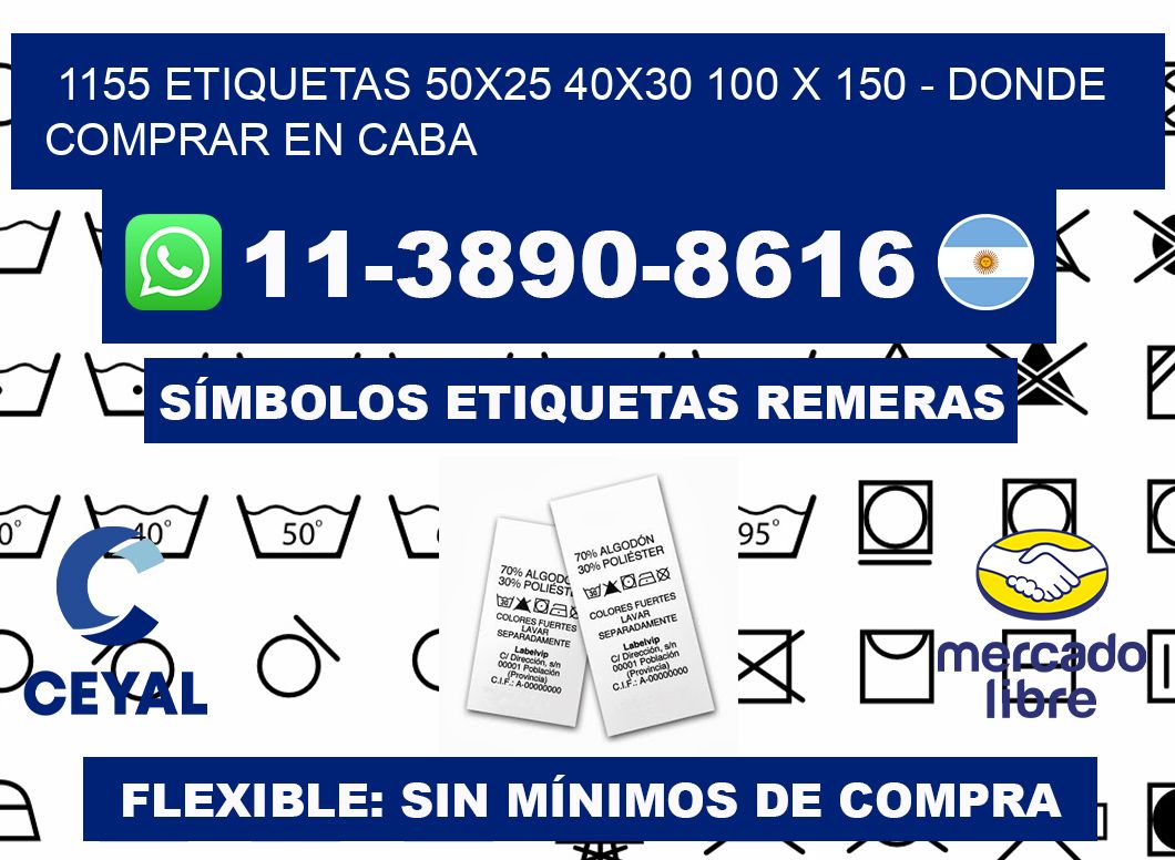 1155 etiquetas 50x25 40x30 100 x 150 - Donde Comprar en Caba