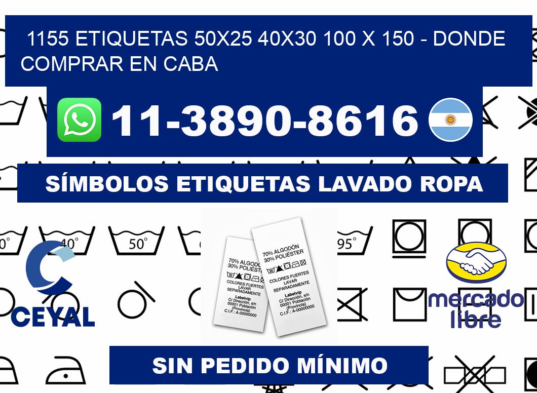 1155 etiquetas 50x25 40x30 100 x 150 - Donde Comprar en Caba