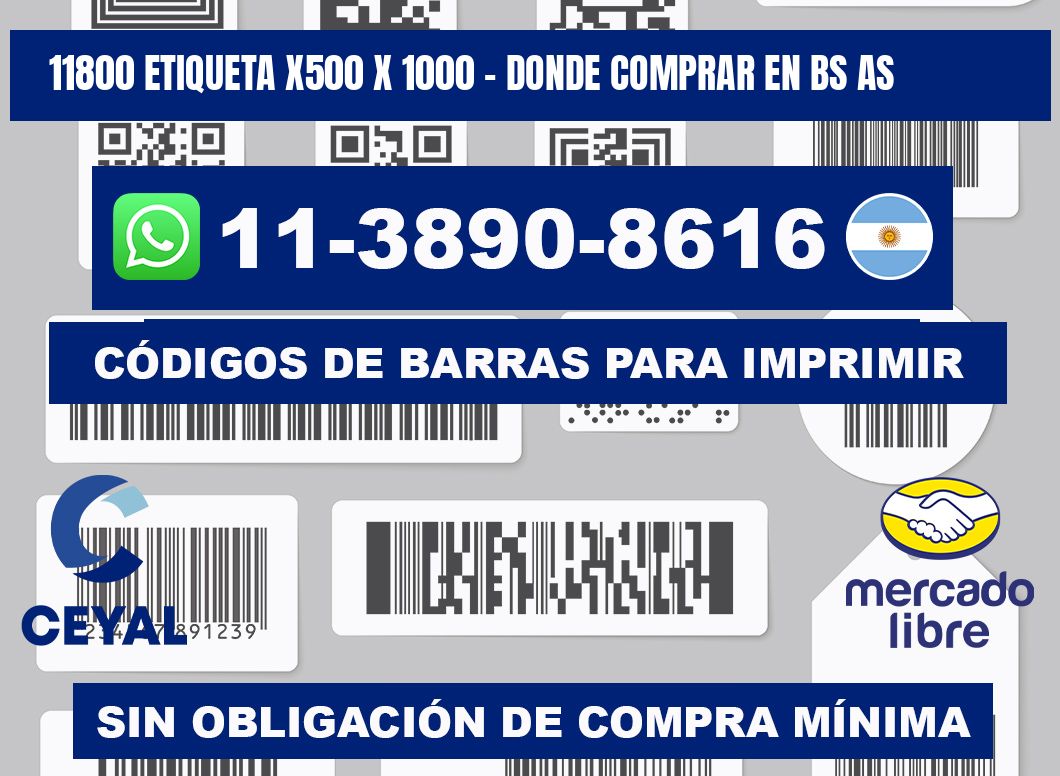11800 etiqueta x500 x 1000 - Donde Comprar en bs as