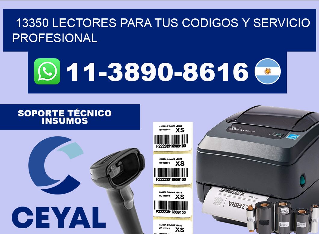 13350 Lectores para tus codigos y Servicio Profesional