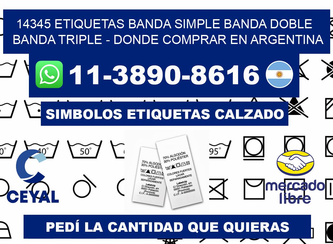 14345 etiquetas banda simple banda doble banda triple - Donde Comprar en Argentina