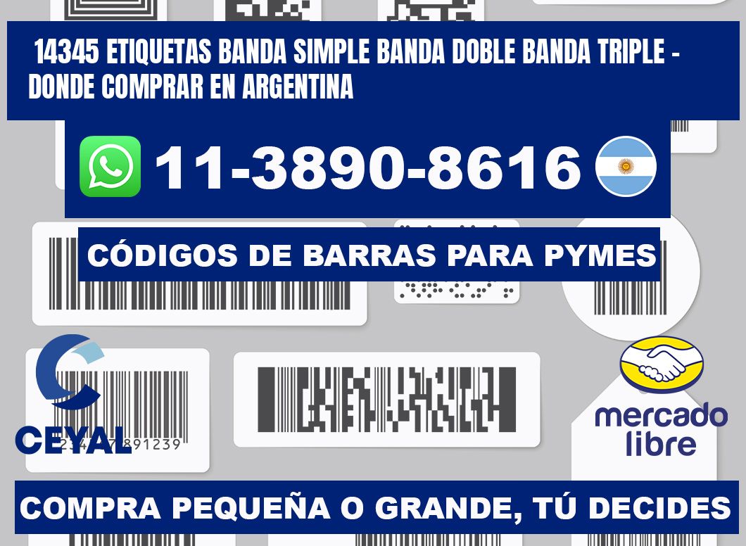 14345 etiquetas banda simple banda doble banda triple - Donde Comprar en Argentina