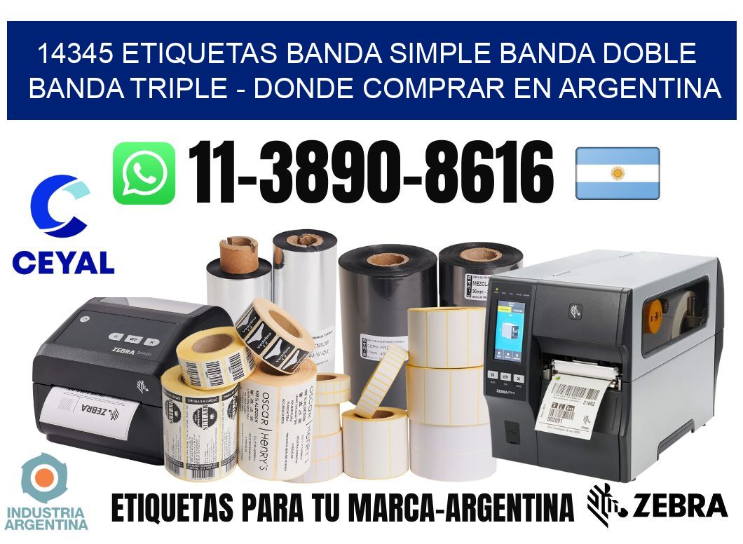 14345 etiquetas banda simple banda doble banda triple - Donde Comprar en Argentina