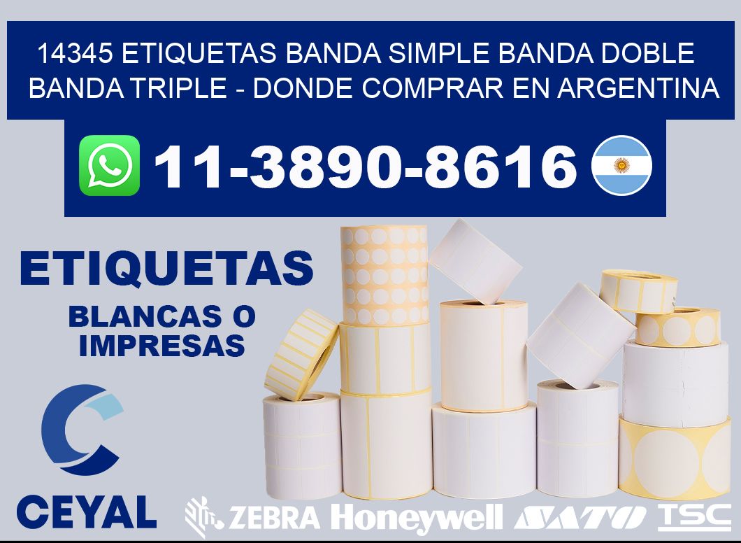 14345 etiquetas banda simple banda doble banda triple - Donde Comprar en Argentina