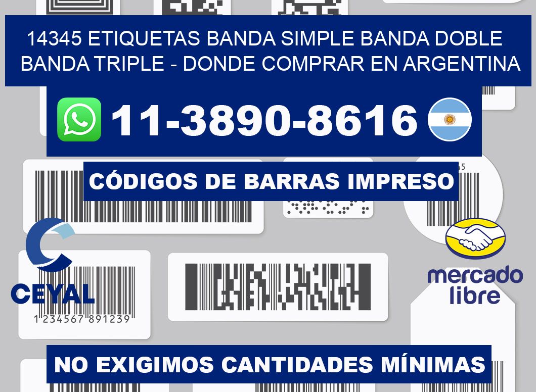 14345 etiquetas banda simple banda doble banda triple - Donde Comprar en Argentina