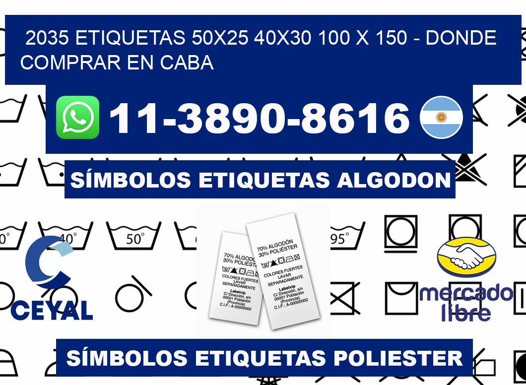 2035 etiquetas 50x25 40x30 100 x 150 - Donde Comprar en Caba