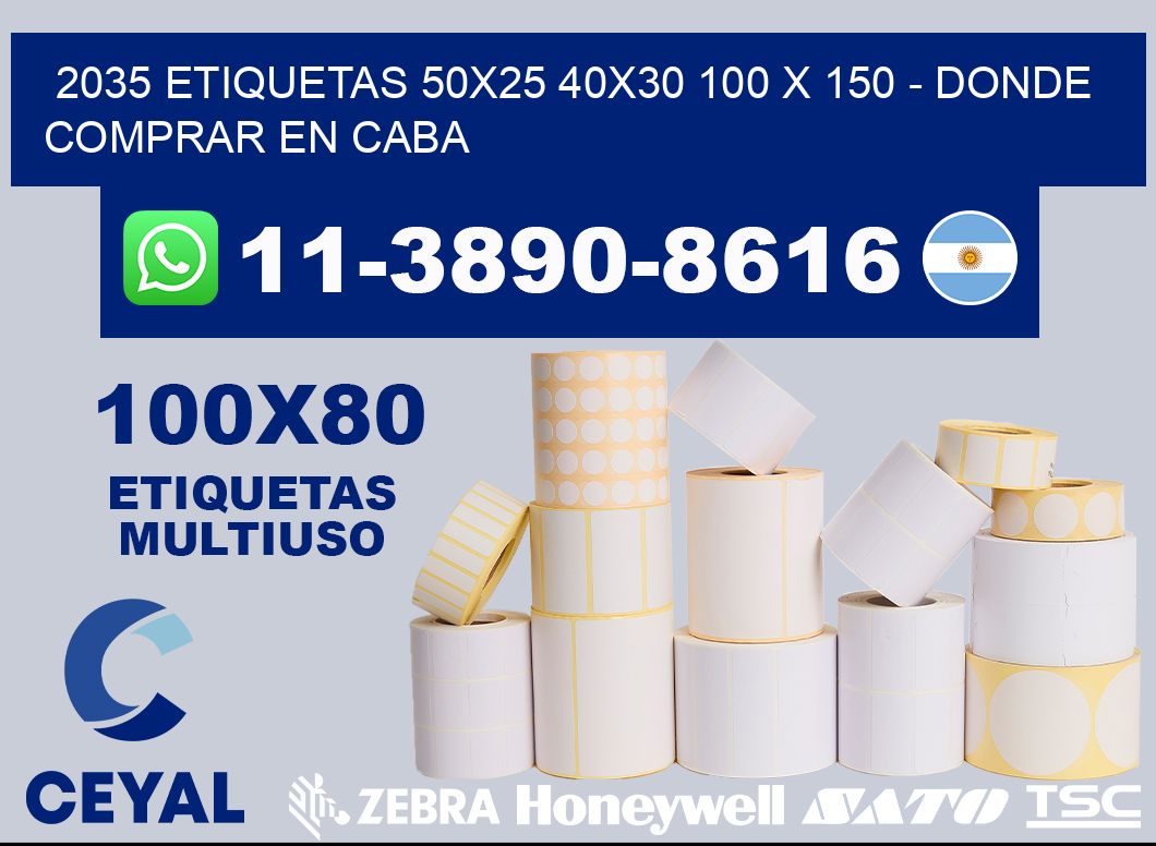 2035 etiquetas 50x25 40x30 100 x 150 - Donde Comprar en Caba