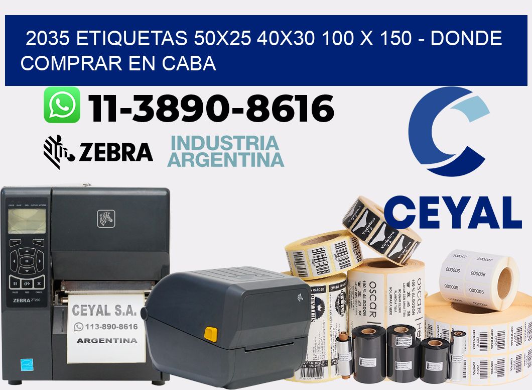 2035 etiquetas 50x25 40x30 100 x 150 - Donde Comprar en Caba