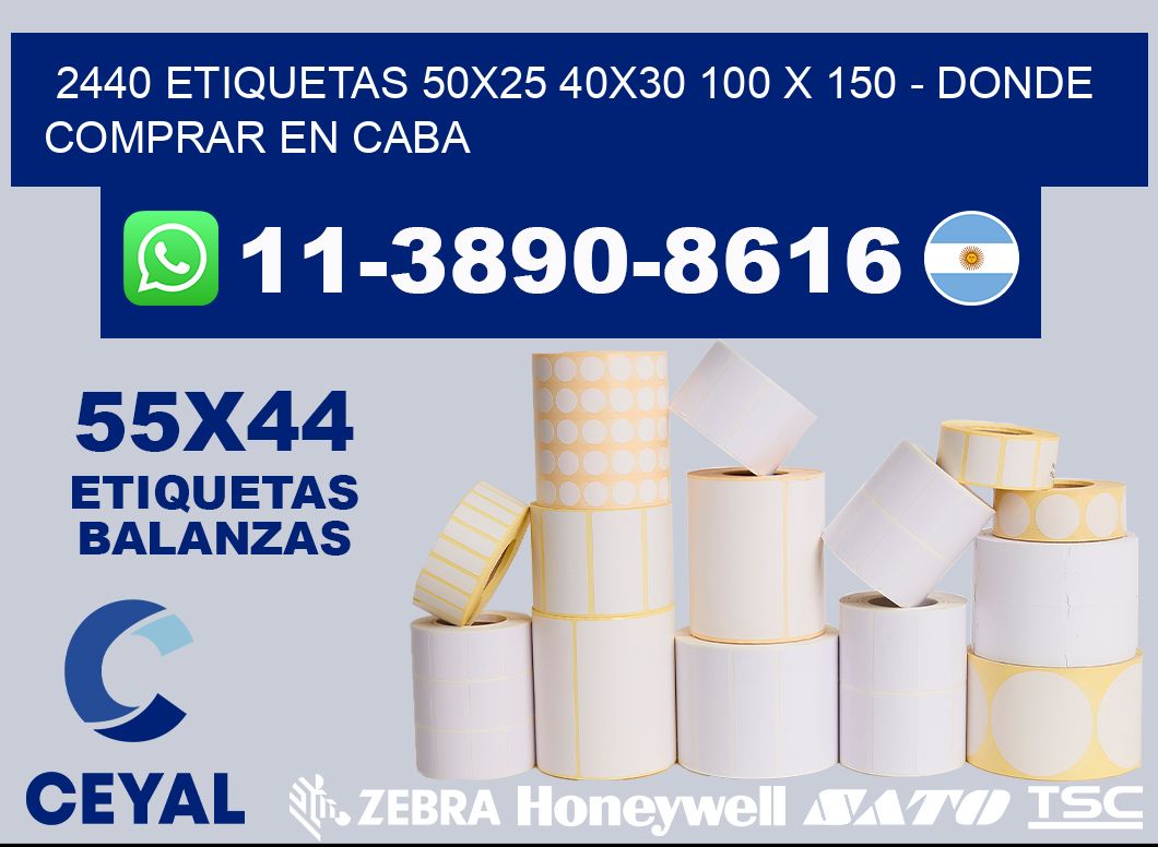 2440 etiquetas 50x25 40x30 100 x 150 - Donde Comprar en Caba