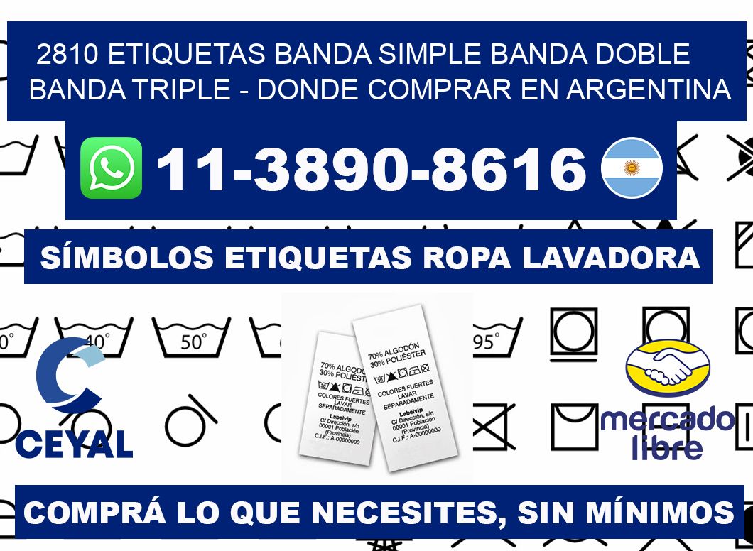 2810 etiquetas banda simple banda doble banda triple - Donde Comprar en Argentina