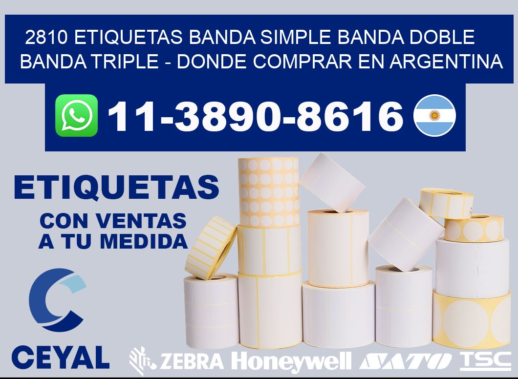 2810 etiquetas banda simple banda doble banda triple - Donde Comprar en Argentina