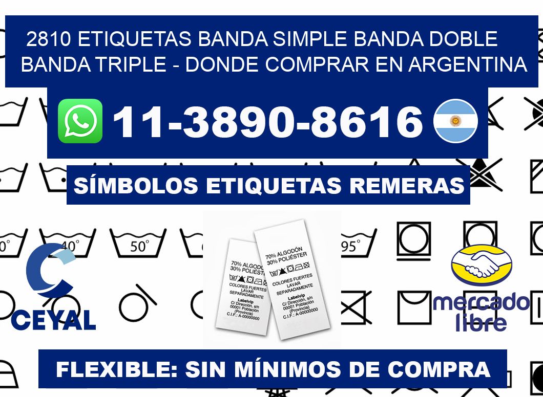 2810 etiquetas banda simple banda doble banda triple - Donde Comprar en Argentina