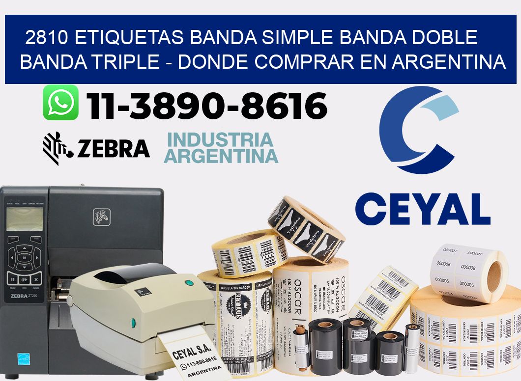2810 etiquetas banda simple banda doble banda triple - Donde Comprar en Argentina