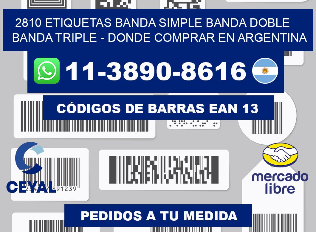 2810 etiquetas banda simple banda doble banda triple - Donde Comprar en Argentina