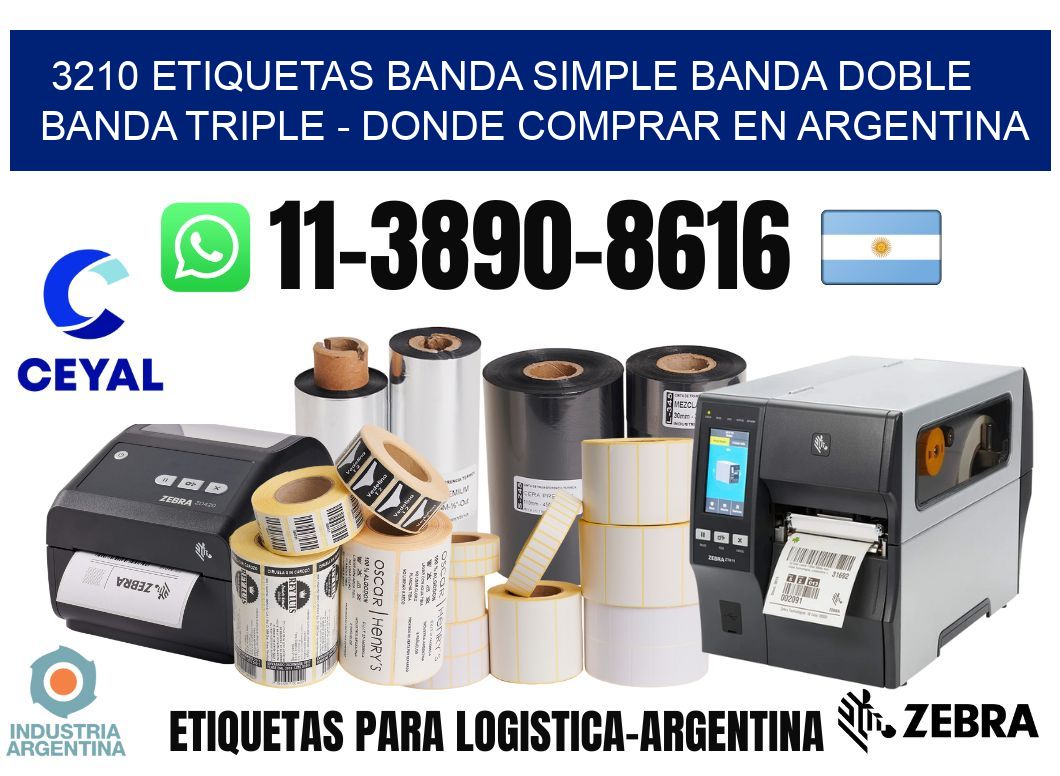 3210 etiquetas banda simple banda doble banda triple - Donde Comprar en Argentina