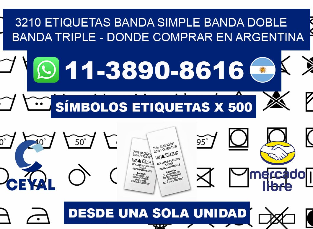 3210 etiquetas banda simple banda doble banda triple - Donde Comprar en Argentina