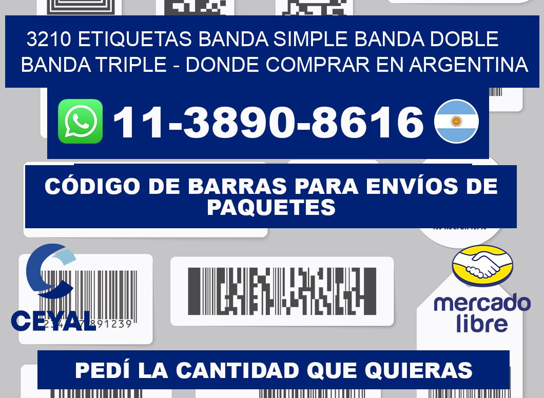 3210 etiquetas banda simple banda doble banda triple - Donde Comprar en Argentina