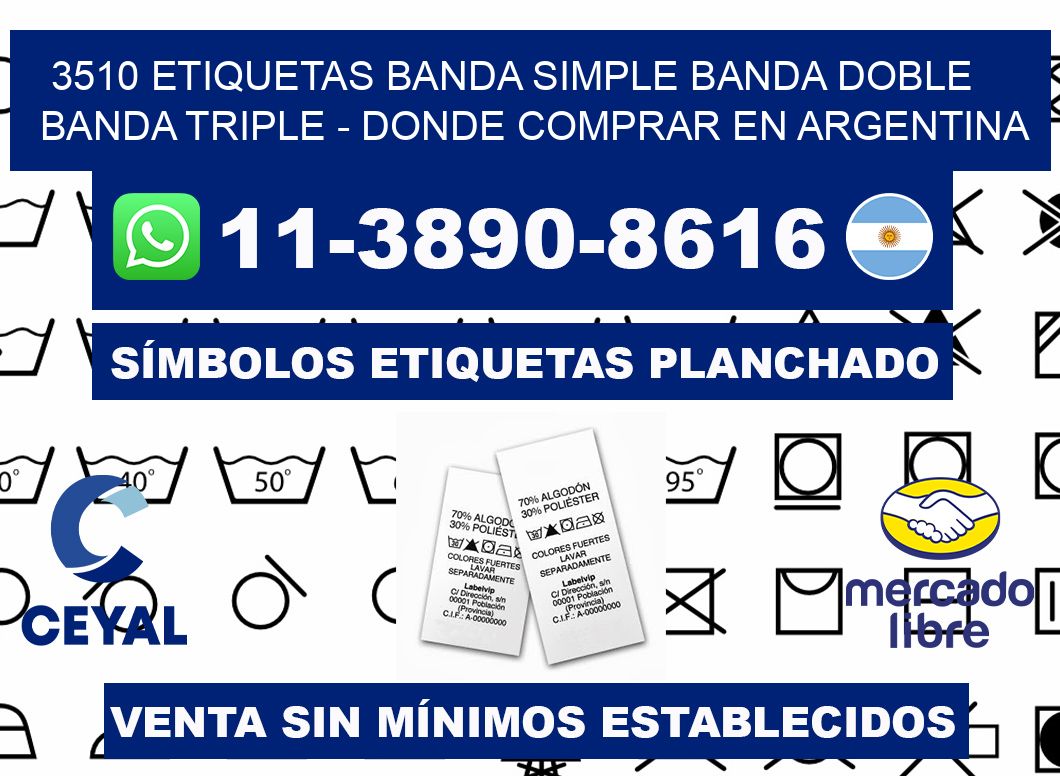 3510 etiquetas banda simple banda doble banda triple - Donde Comprar en Argentina
