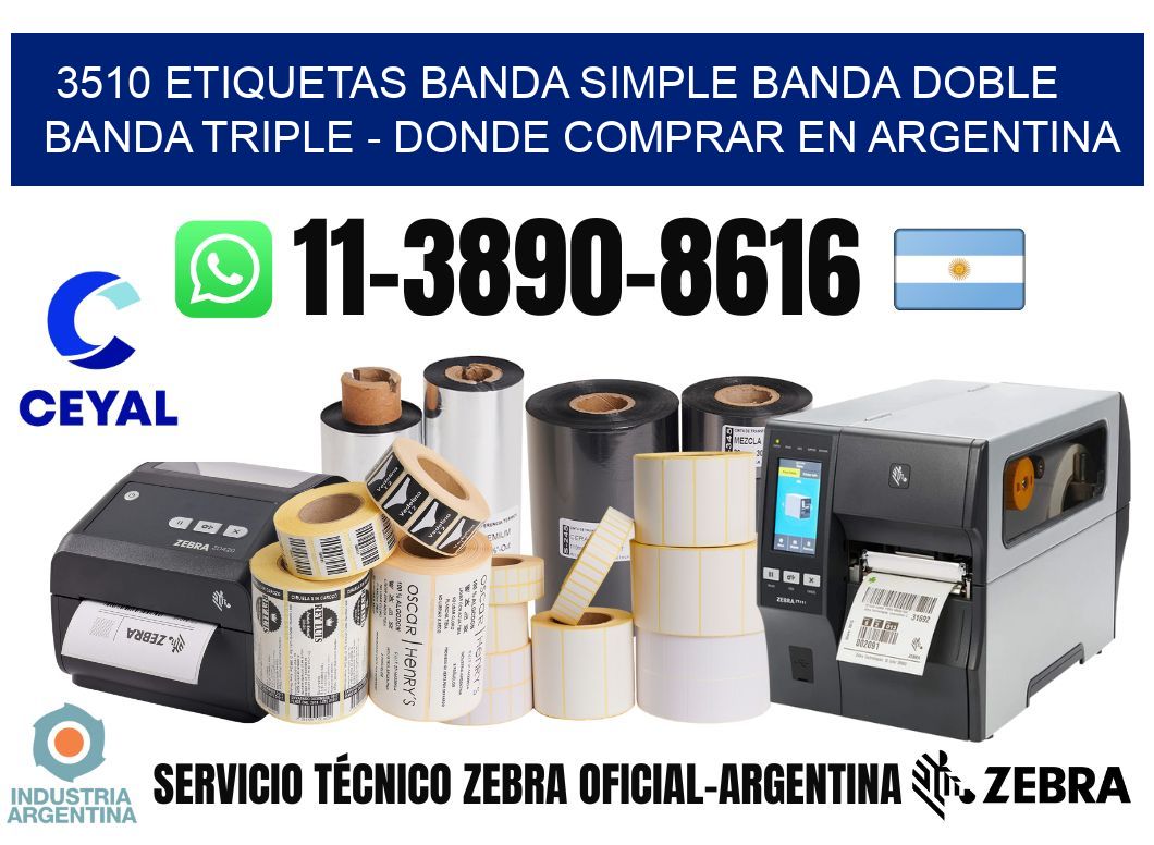 3510 etiquetas banda simple banda doble banda triple - Donde Comprar en Argentina