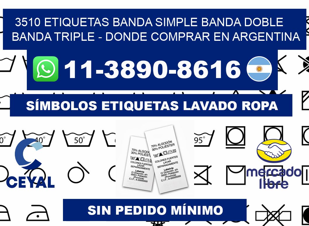 3510 etiquetas banda simple banda doble banda triple - Donde Comprar en Argentina