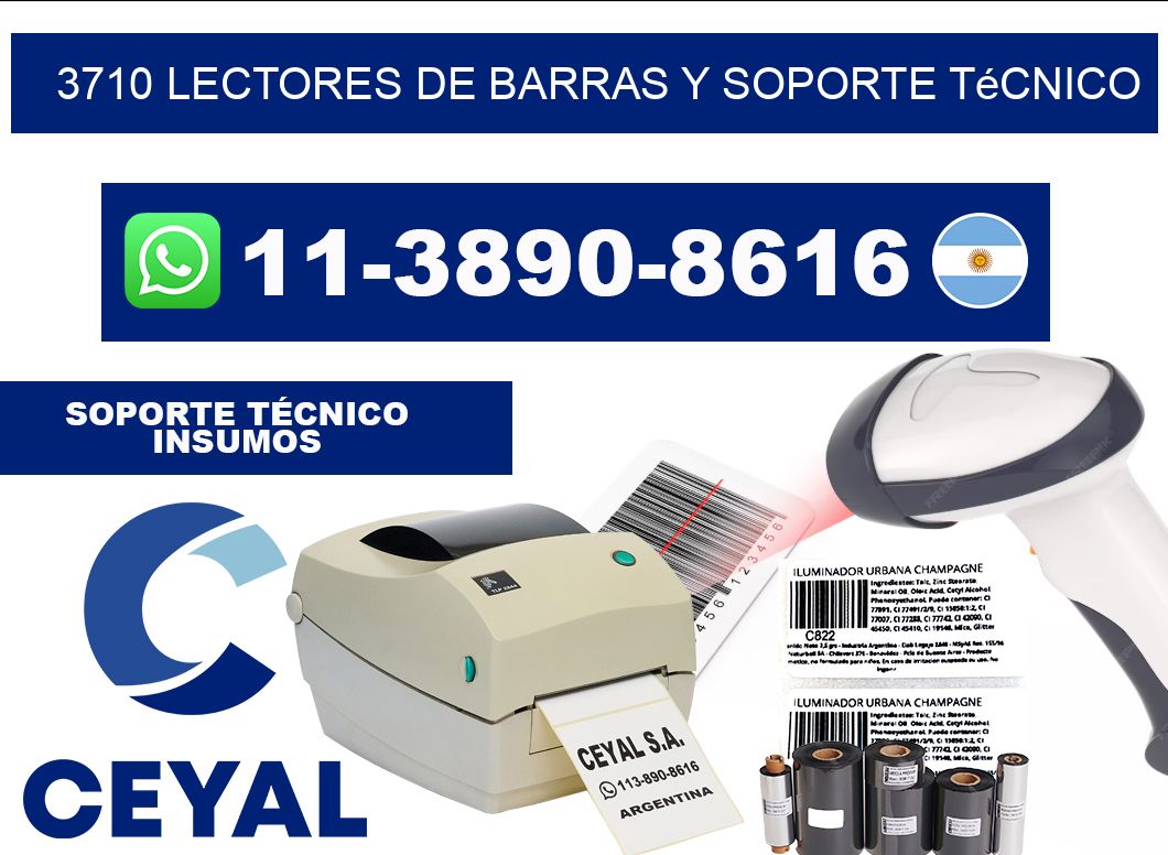 3710 Lectores de barras y Soporte Técnico