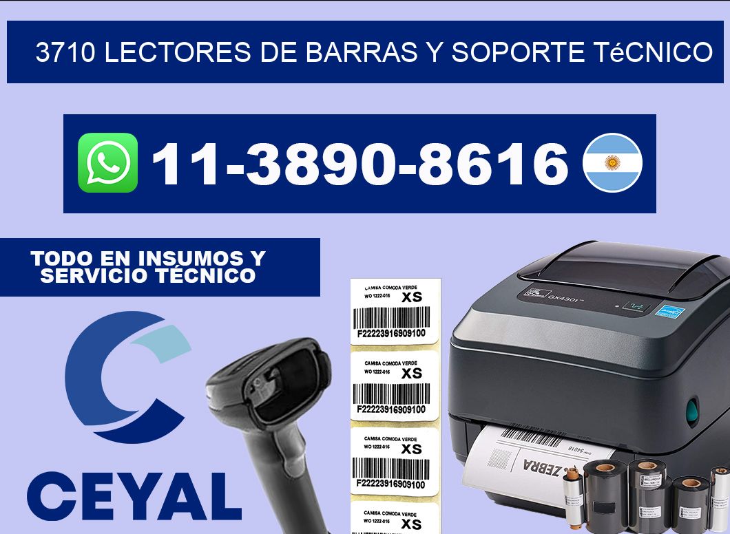 3710 Lectores de barras y Soporte Técnico