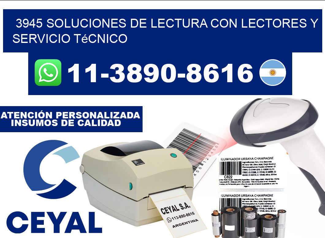 3945 Soluciones de lectura con lectores y Servicio Técnico