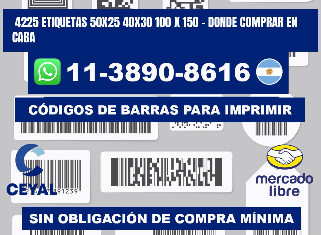 4225 etiquetas 50x25 40x30 100 x 150 - Donde Comprar en Caba