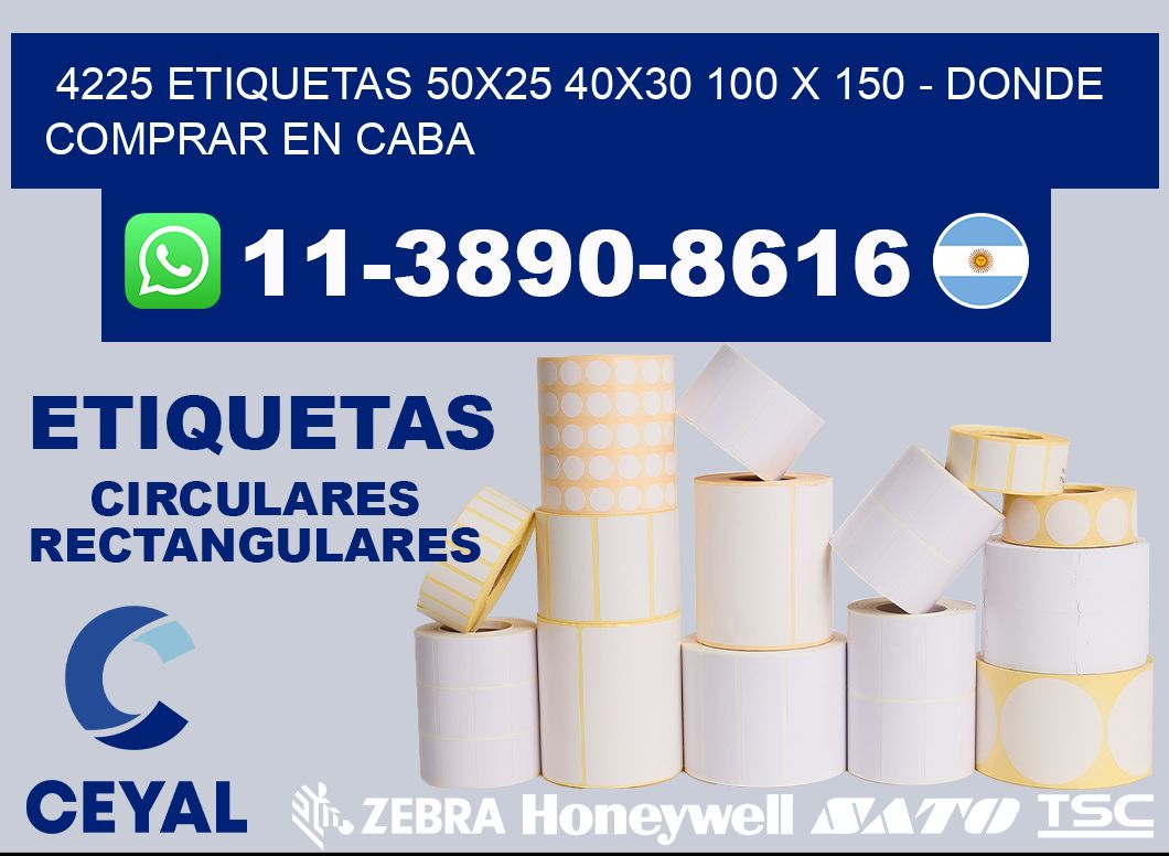 4225 etiquetas 50x25 40x30 100 x 150 - Donde Comprar en Caba