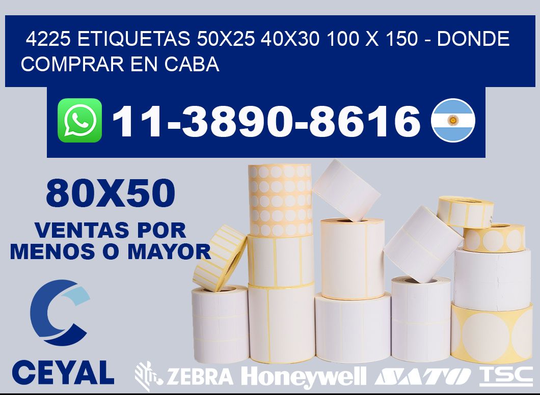 4225 etiquetas 50x25 40x30 100 x 150 - Donde Comprar en Caba