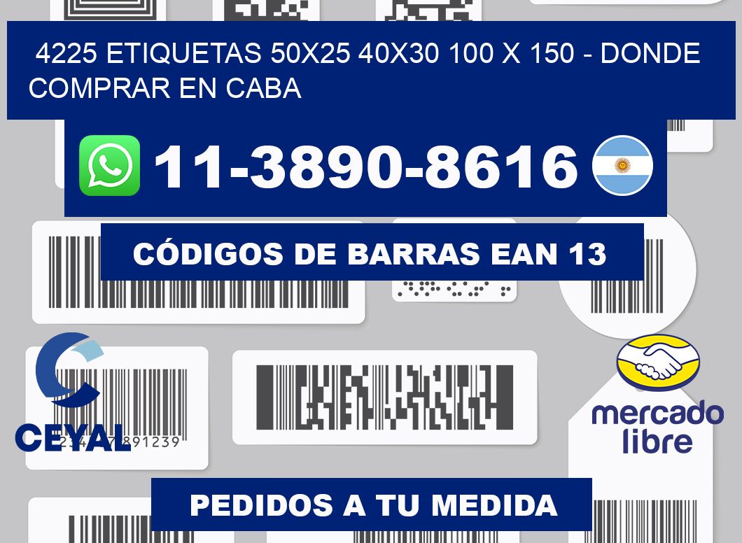 4225 etiquetas 50x25 40x30 100 x 150 - Donde Comprar en Caba