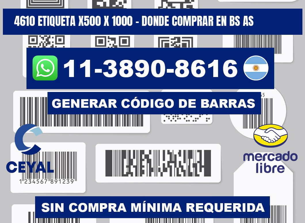 4610 etiqueta x500 x 1000 - Donde Comprar en bs as