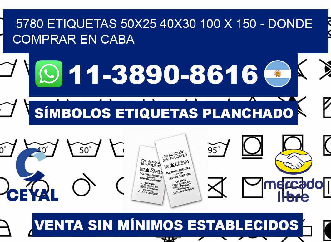 5780 etiquetas 50x25 40x30 100 x 150 - Donde Comprar en Caba