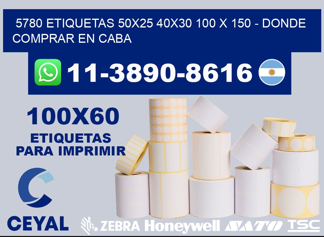 5780 etiquetas 50x25 40x30 100 x 150 - Donde Comprar en Caba