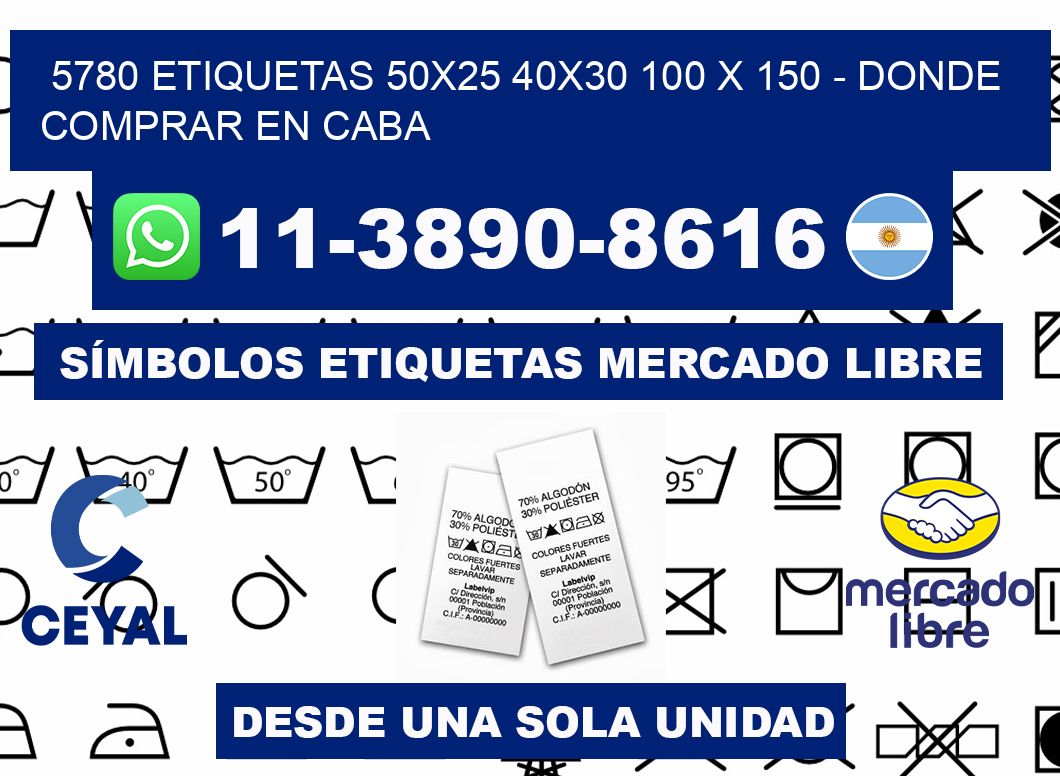 5780 etiquetas 50x25 40x30 100 x 150 - Donde Comprar en Caba