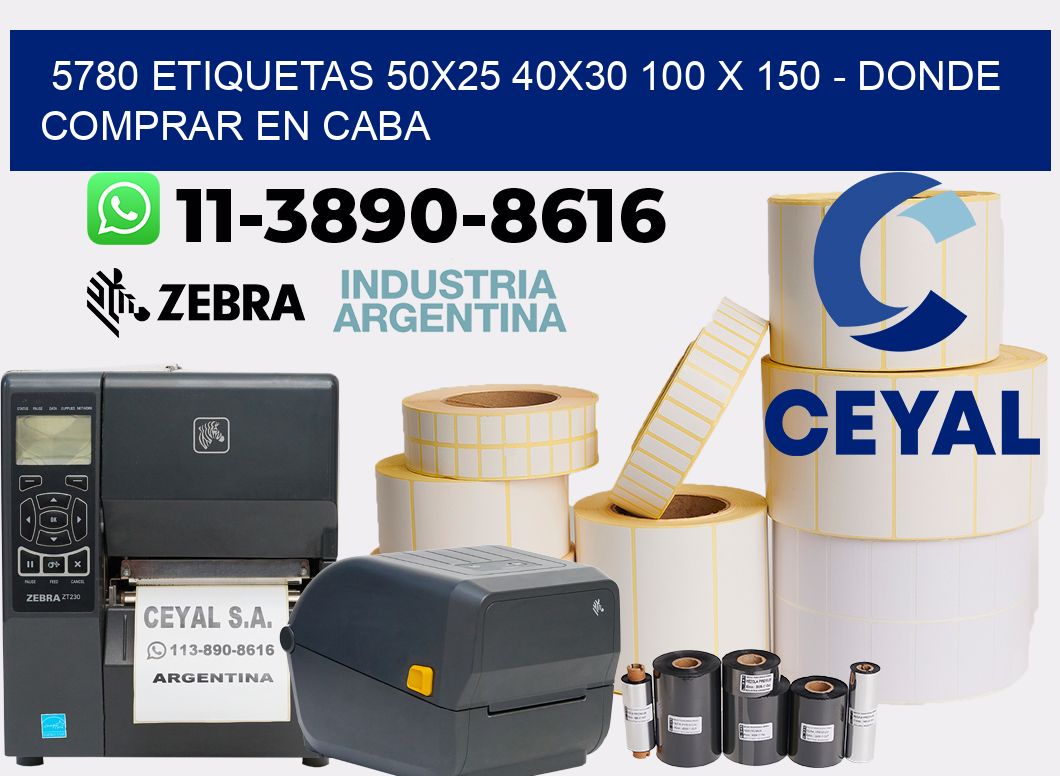 5780 etiquetas 50x25 40x30 100 x 150 - Donde Comprar en Caba