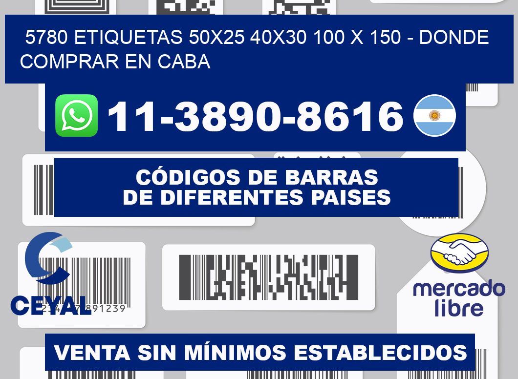 5780 etiquetas 50x25 40x30 100 x 150 - Donde Comprar en Caba