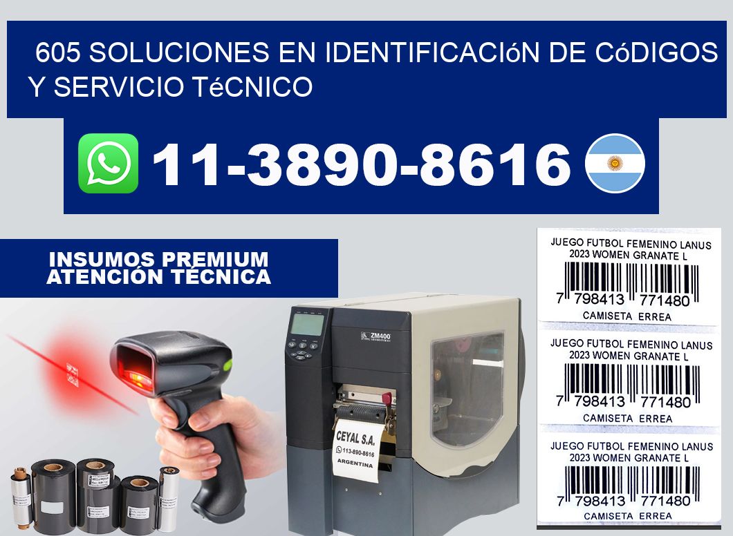 605 Soluciones en Identificación de códigos y Servicio Técnico